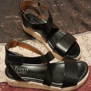Franco sarto black sandals sz 9.5